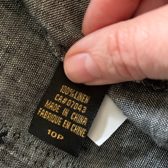 Linen chambray lightweight blazer/jacket with flap pockets - Picture 6 of 8